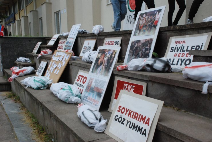 ESOGÜ öğrencileri İsrail'in Refah'taki kampa saldırısını protesto etti