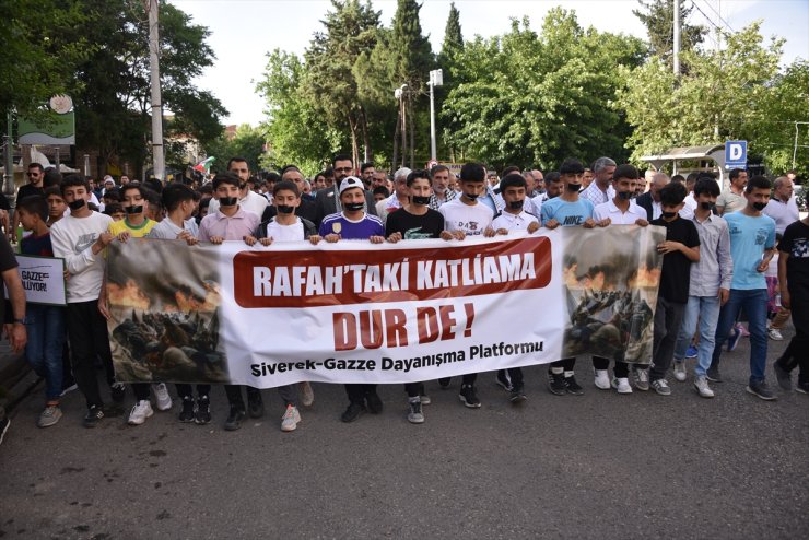 Şanlıurfa'da "sessiz yürüyüş" ile İsrail protesto edildi