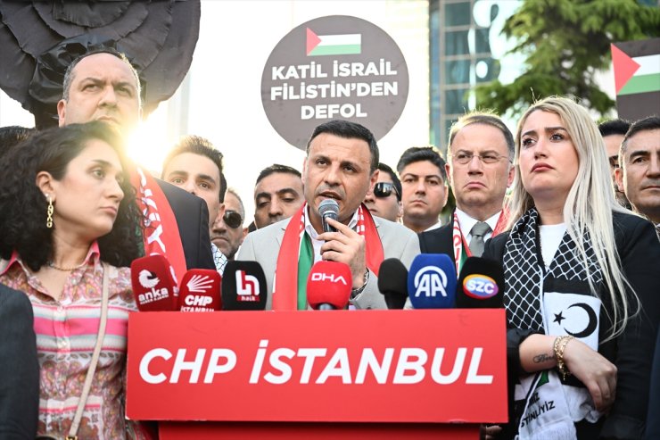 CHP İstanbul İl Başkanlığından "Gazze'de soykırımı durdurun" eylemi