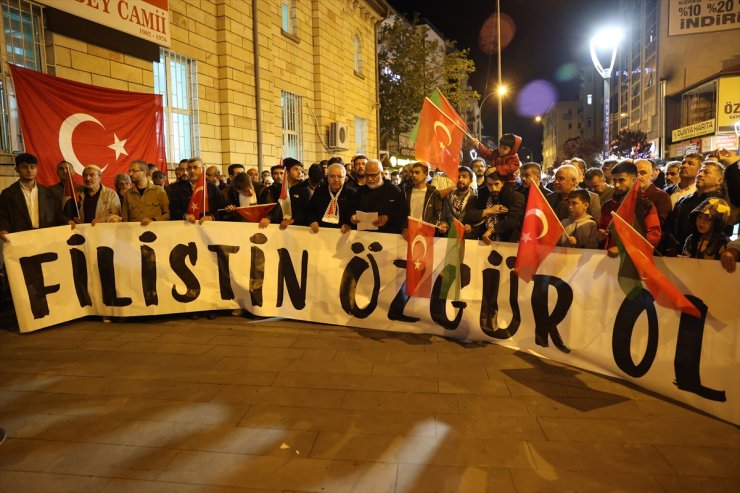 Nevşehir'de İsrail'in Gazze'ye yönelik saldırıları protesto edildi