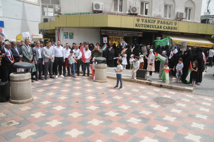 Şırnak Cizre'de sivil toplum kuruluşları İsrail'in Gazze'ye saldırılarını protesto etti