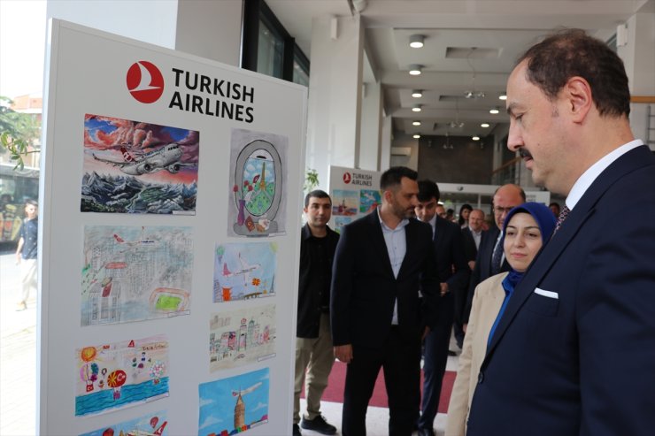 Üsküp'te "Türk Hava Yolları ile rüya şehrim" okullar arası resim yarışması düzenlendi