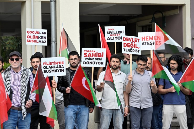 Ankara Üniversitesi öğrencileri İsrail'i protesto etti