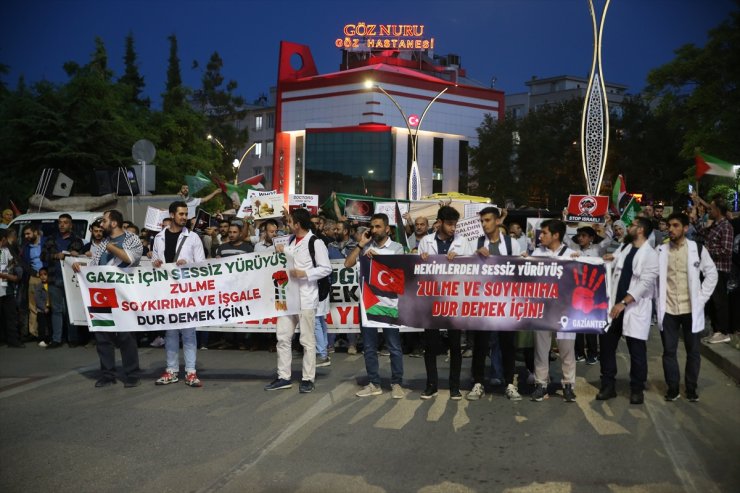 Gaziantep'te İsrail'in Gazze'ye saldırıları protesto edildi