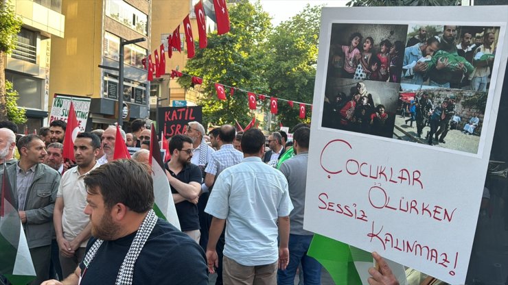 Kocaeli'de İsrail'in Gazze'ye yönelik saldırıları protesto edildi