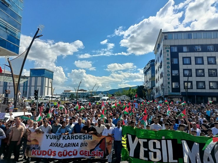 Bingöl'de İsrail'in Gazze'ye yönelik saldırıları protesto edildi