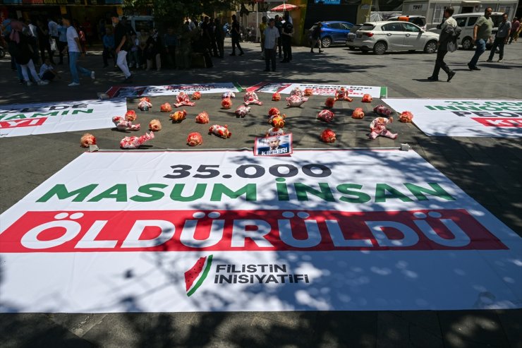 İsrail'in Filistin'e yönelik saldırıları Gaziantep'te protesto edildi