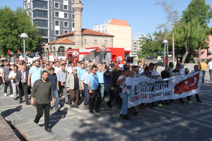 Kayseri'de, İsrail'in Gazze'ye saldırıları "Büyük Gazze Yürüyüşü" ile protesto edildi