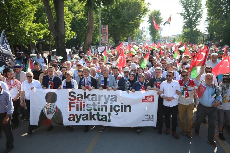 Sakarya'da "Büyük Filistin Yürüyüşü" düzenlendi