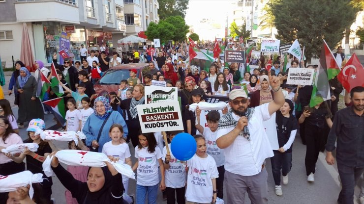 Samsun'da Filistin'e destek için yürüyüş düzenlendi