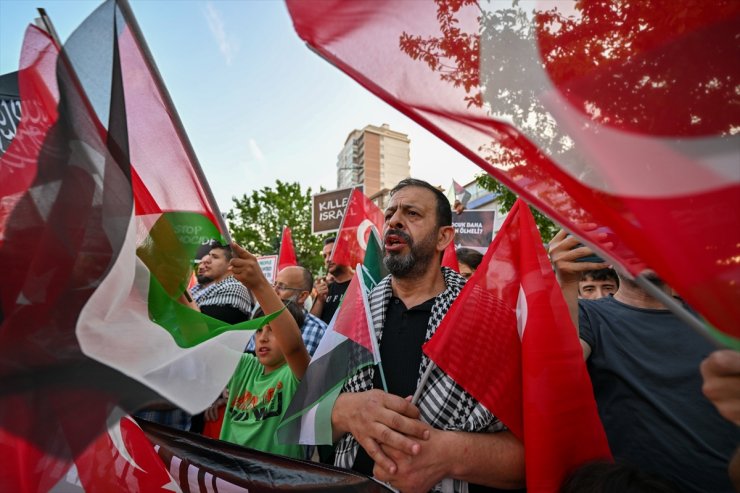 Ankara'da İsrail'in Gazze'ye saldırıları protesto edildi