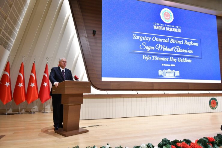 Emekliye ayrılan Yargıtay Başkanı Akarca için tören düzenlendi