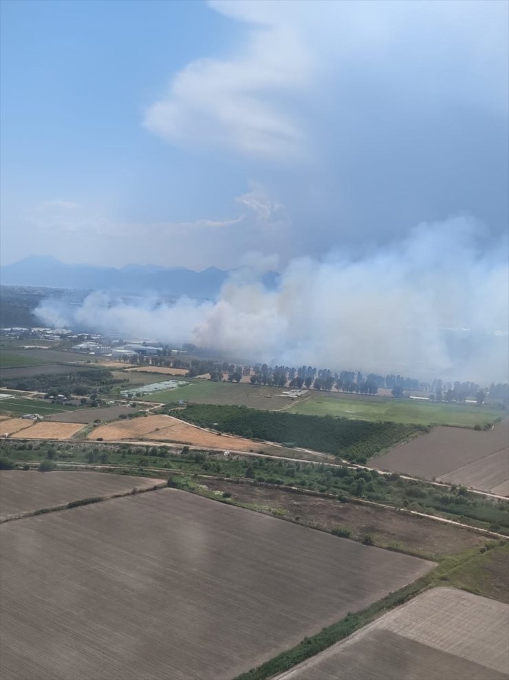 Antalya'da çıkan orman yangını kontrol altına alınmaya çalışılıyor