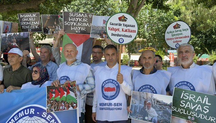 Adana'da İsrail'in Gazze'ye saldırılarına tepki gösterildi