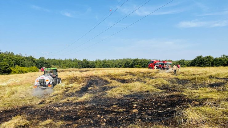 Çanakkale'de çıkan anız yangını söndürüldü