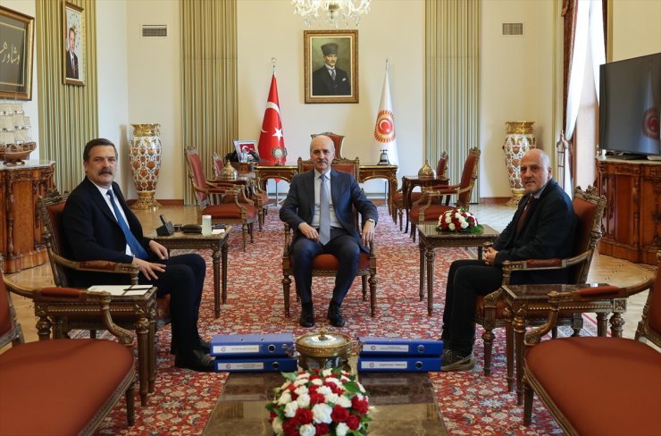 TBMM Başkanı Kurtulmuş, Türkiye İşçi Partisi Genel Başkanı Baş'ı kabul etti