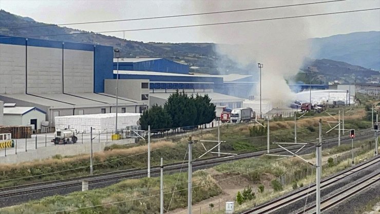 Sakarya'da kağıt fabrikasının bahçesinde çıkan yangın söndürüldü