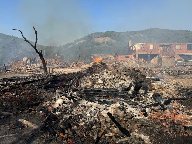 Kastamonu'da köyde çıkan yangında 10 ev yandı