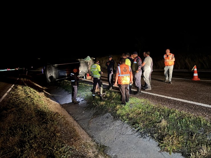 Nevşehir'de devrilen minibüsteki 1 kişi öldü