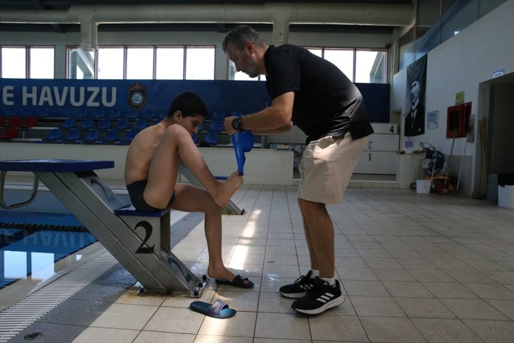 14 yaşındaki milli yüzücü Baran'ın hedefi 4 yıl sonraki paralimpik oyunları