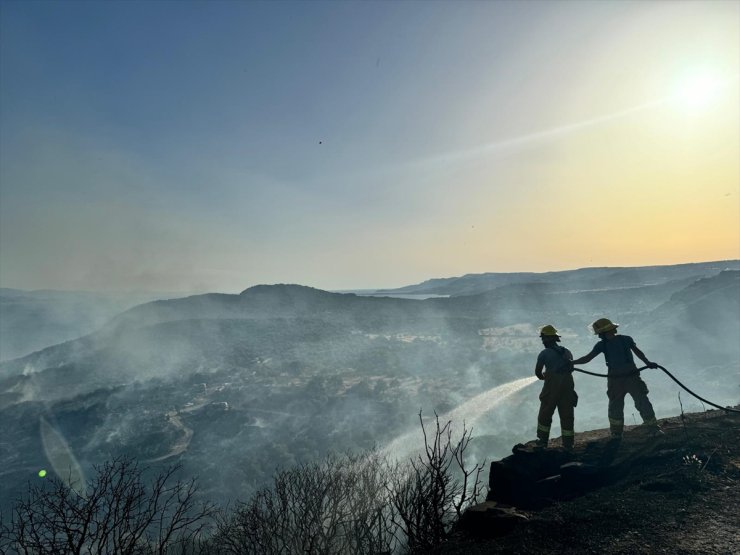 GÜNCELLEME 2 - Ayvacık'ın Behram köyünde çıkan yangın kısmen kontrol altına alındı