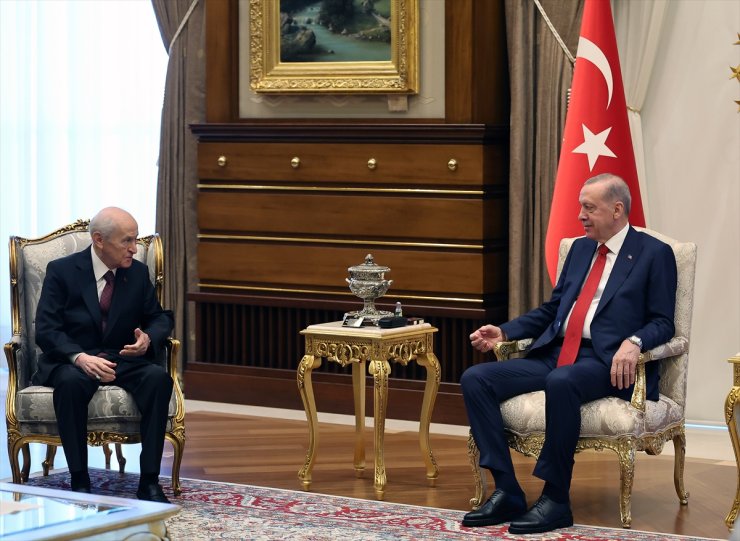 Cumhurbaşkanı Erdoğan'ın MHP Genel Başkanı Bahçeli ile görüşmesi sona erdi