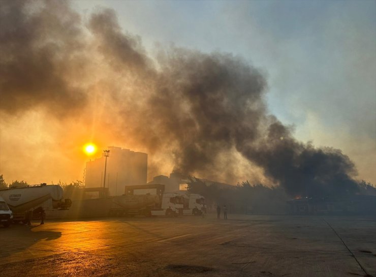 GÜNCELLEME - Çanakkale'de tarım arazisinde çıkan yangına müdahale ediliyor