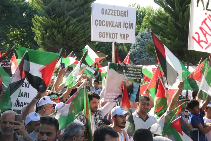 Malatya'da "Büyük Gazze Mitingi" düzenlendi