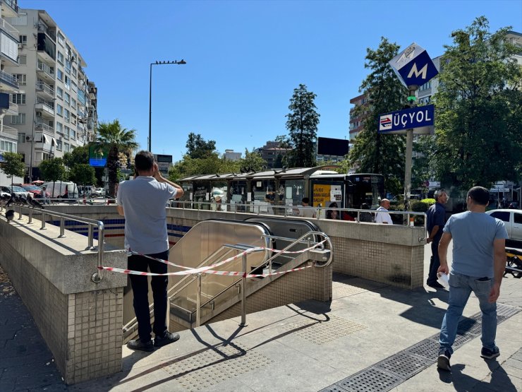 İzmir Metrosu'nda 11 kişinin yaralandığı kaza güvenlik kamerasında