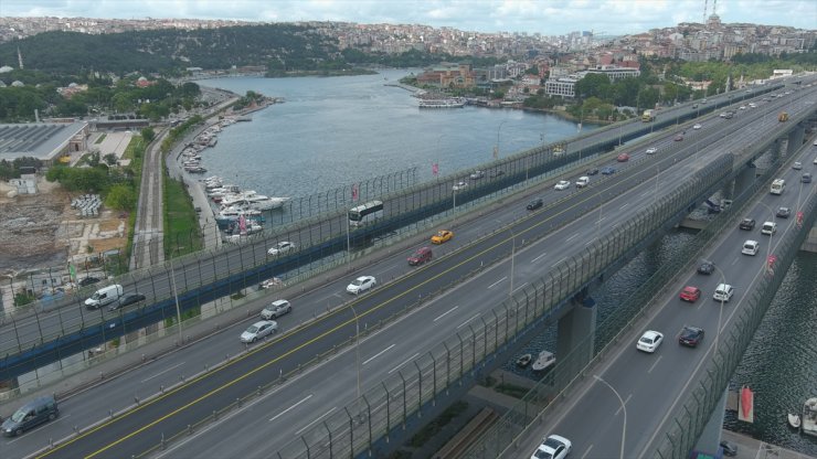 Haliç Köprüsü'ndeki asfalt yenileme çalışması tamamlandı