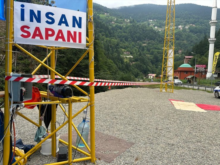 Uzungöl'de halatı kopan "insan sapanı" mühürlendi