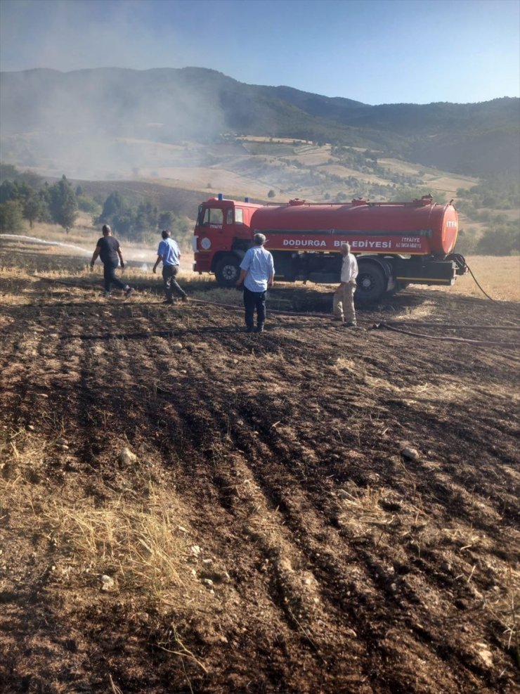 Çorum'da mangaldan kaynaklanan yangın nedeniyle 6 dekar alan zarar gördü