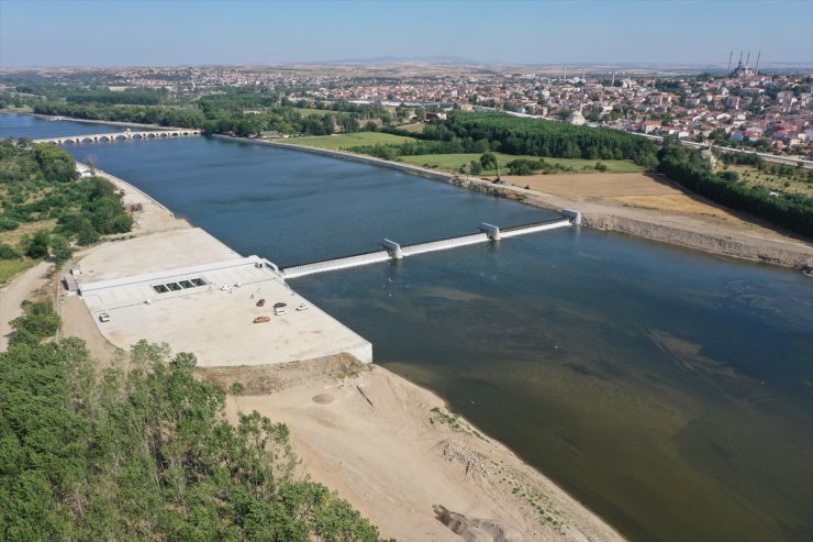 Meriç Nehri'ndeki hidroelektrik santralinde üretime yönelik testlere başlandı