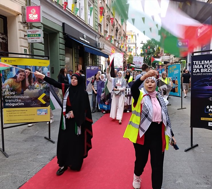 Saraybosna'da İsrail'in Gazze'ye saldırıları protesto edildi