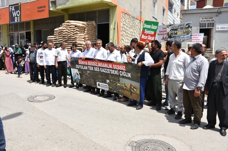 Şırnak'ta İsrail'in Gazze'ye saldırıları protesto edildi