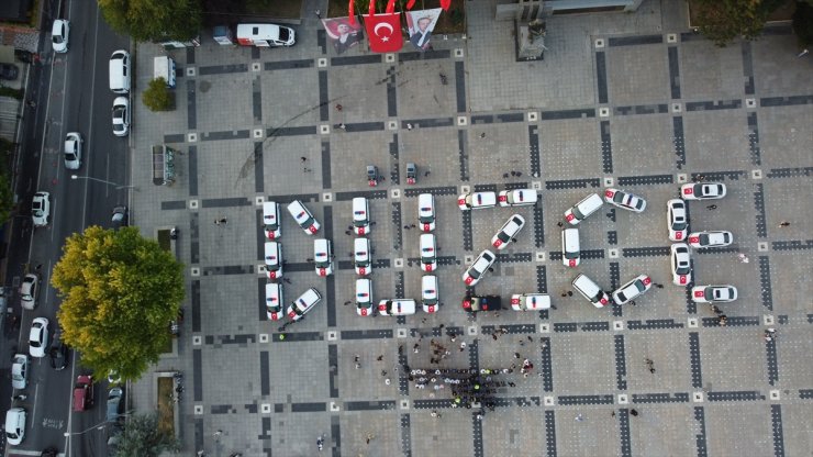 Düzce'de emniyet teşkilatına hayırseverlerin desteğiyle alınan 34 yeni araç tanıtıldı