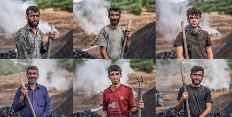 Kömür işçileri hem havanın hem ateşin sıcaklığıyla mücadele ediyor