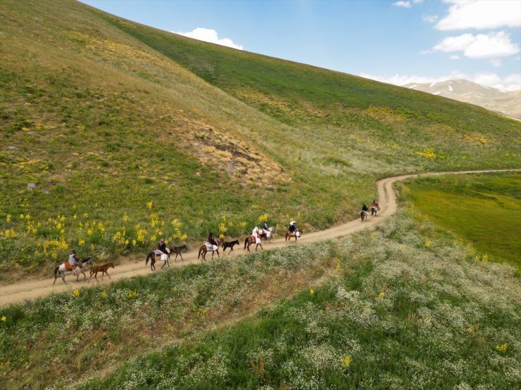 Berivanlar süt sağımı için at sırtında kilometrelerce yol katediyor