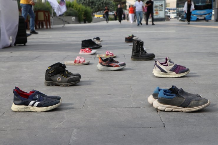 Niğde'de çocuklar, İsrail'in Filistin'e yönelik saldırılarını protesto etti