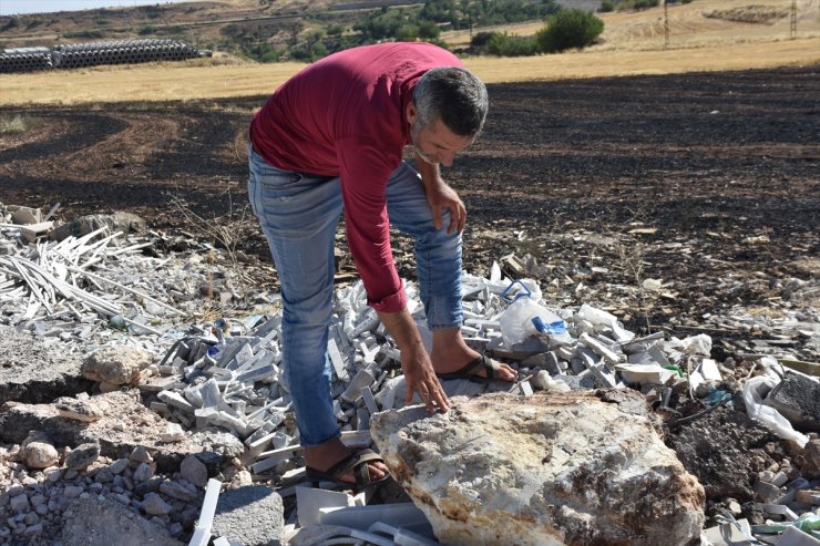 Adıyaman'da alt yapı çalışmaları sırasında Roma dönemine ait sınır taşı bulundu