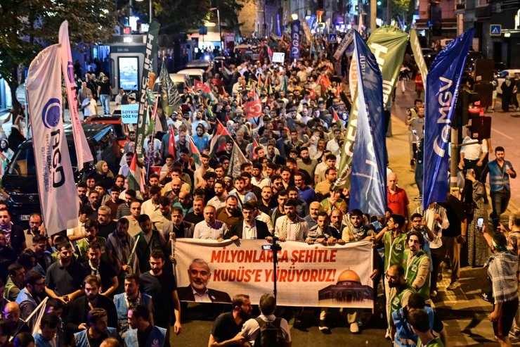 Heniyye suikastı İstanbul'da düzenlenen yürüyüşle protesto edildi