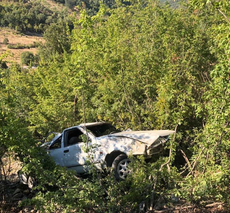 Sinop'ta şarampole devrilen otomobildeki 4 kişi yaralandı