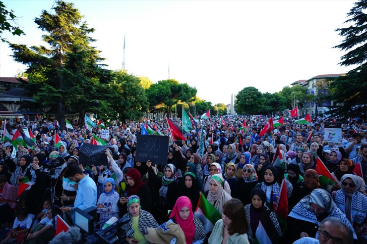 Filistin İnisiyatifi, Gazze'de 300 gündür katliam yapan İsrail'i protesto etti