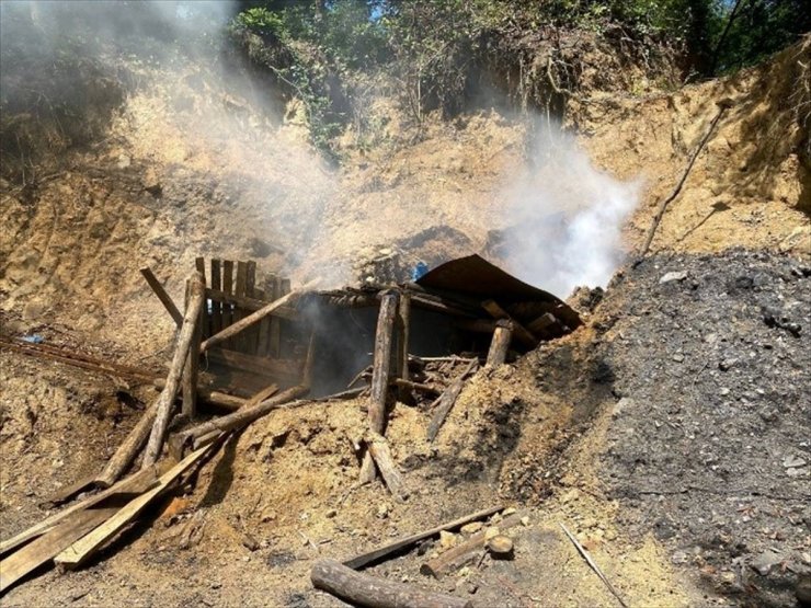 Zonguldak'ta ruhsatsız işletilen 4 maden ocağı imha edildi