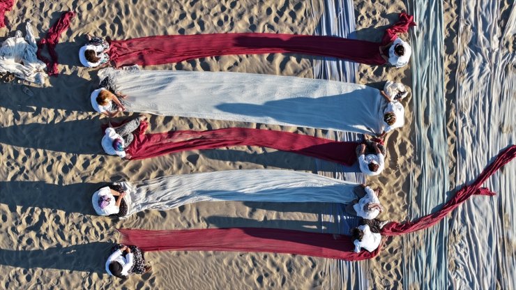 "35. Uluslararası Şile Bezi Kültür ve Sanat Festivali"nde Şile bezi dokundu