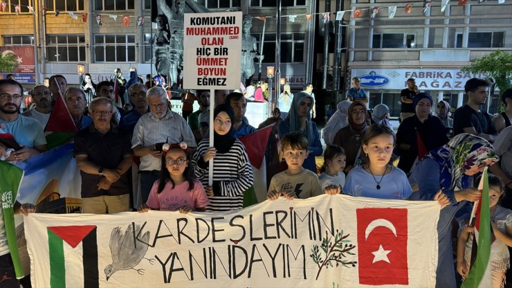 Burdur'da İsmail Heniyye suikastı düzenlenen yürüyüşle protesto edildi