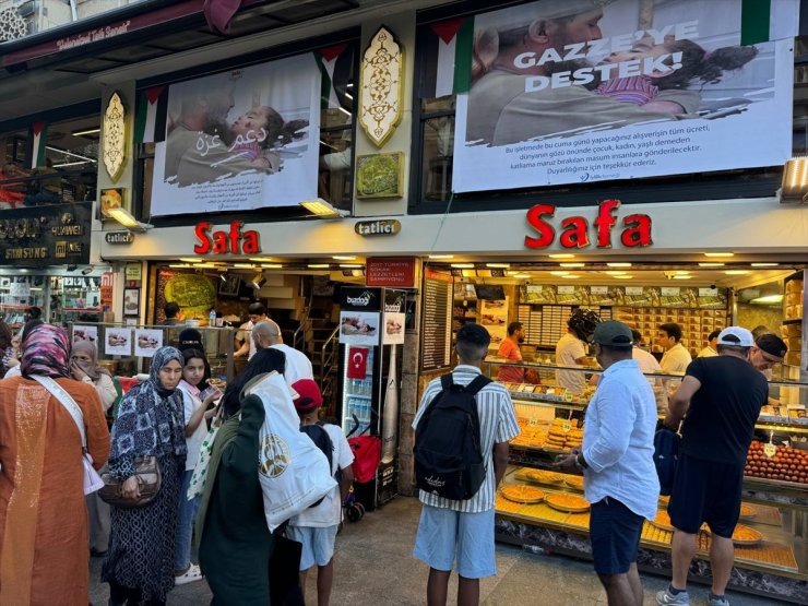 İstanbul'da 25 yıllık tatlıcı bir günlük cirosunu ihtiyaç sahibi Filistinlilere bağışladı