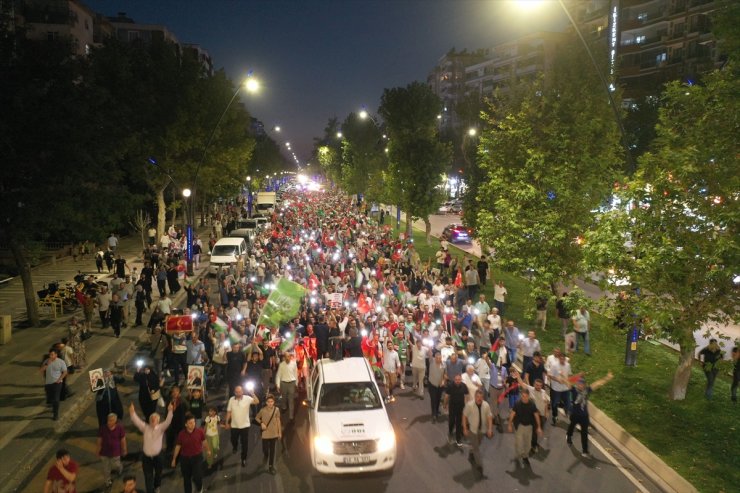 Gaziantep, Adıyaman ve Kahramanmaraş'ta Heniyye suikastı protesto edildi