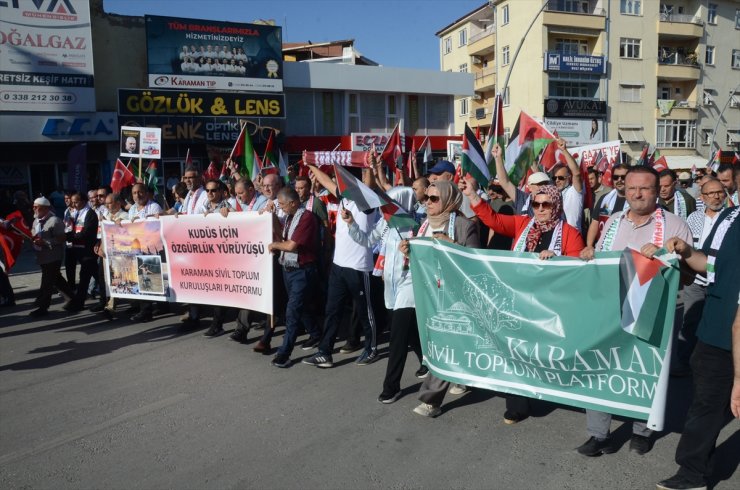 Karaman'da İsmail Heniyye için yürüyüş düzenlendi