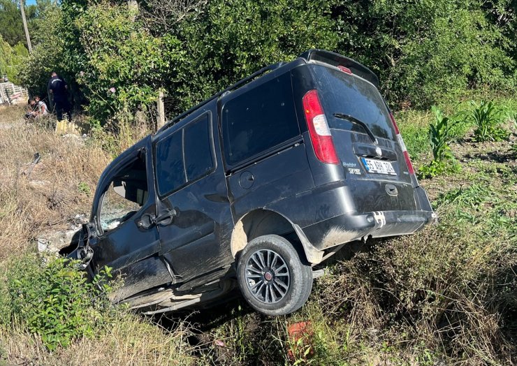 Samsun'da hendeğe devrilen aracın sürücüsü öldü